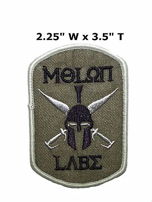 Molon Labe Embroidered Hook Loop Patch Tactical Morale Badge Military Applique • $4.75