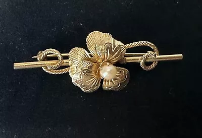 Gold Filled Real Pearl Layered Flower Vintage Brooch Jewelry Lot Y • $0.99