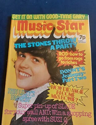 Rare MUSIC STAR Magazine 1st DECEMBER 1973 Osmonds Rod Slade Quatro Stones Lizzy • £15