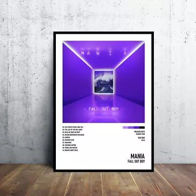MANIA Fall Out Boy Album Poster 20x30  24x36  Custom Canvas Print Music Poster • $22.99
