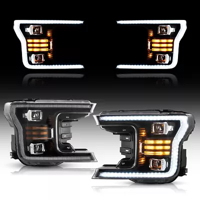 For 2018-2020 Ford F150 LED Bar DRL Projector Headlight Front Lamps F-150 LH &RH • $389.99