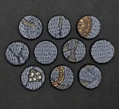 28mm Runic Resin Bases X10 For Warcry Warhammer 40k Space Wolves (unpainted) • £6