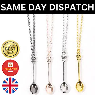 £3.42 • Buy Mini Spoon Necklace Pendant Gold K Festival Accessory Charm Gift Novelty