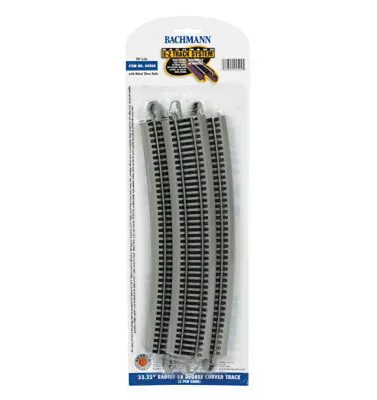 Bachmann EZ-Track ~ 33.25  Radius 18 Degree Curved ~ HO Scale ~ 5 Pieces ~ 44504 • $51.20