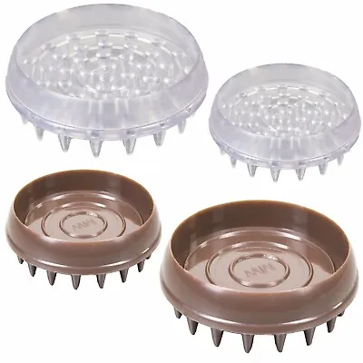 £5.79 • Buy SMALL/LARGE SPIKED Castor Cups ANTI SLIDE CARPET GRIPS Floor Protectors Caster