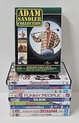 Adam Sandler DVD Bundle Waterboy Happy Gilmore Funny People Spanglish Blended • $49.95