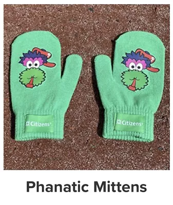 2024 Philadelphia Phillies SGA 4/21/24 Phillie Phanatic Mittens Gloves LARGE NEW • $37.50