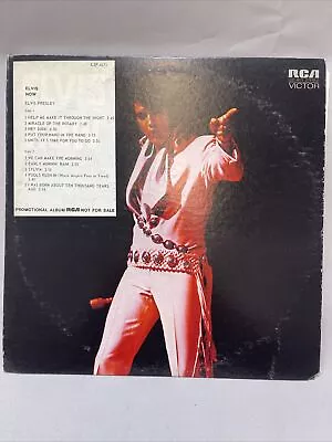 Elvis Presley Elvis Now Vinyl Record Rare Radio Promo W/ Timing Strip LSP-4671 • $59.99