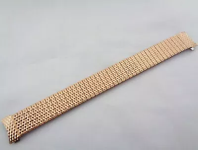 Vintage Rowi 18 Mm New Old Stock Rose Gold Filled Men' Expandable Watch Bracelet • £17.99