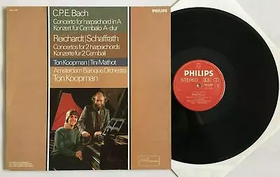 P101 C.P.E. Bach Harpsichord Concerto Koopman Mathot Philips 6514 249 Stereo • $14.90