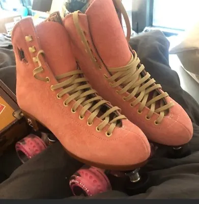 Moxi Lolly Size 7 (Women's 8-8.5) Strawberry Pink Roller Skates (+ Accessories) • $450