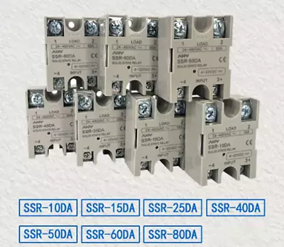 ANV Solid State Relay SSR 24~480VAC 4~32VDC 10A 15A 25A 40A 50A 60A 80A • $38.70