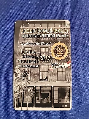 2017 LBA Lieutenants Benevolent Assoc. Card NYPD New York City Police Vintage • $17.99