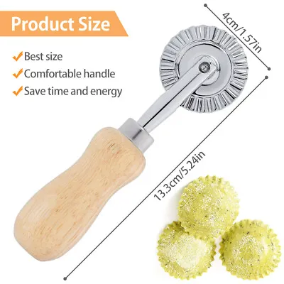 $9.69 • Buy Kitchen Home Pastry Wheel Cutter Pasta Cutter Wheel Ravioli Crimper Cutter *