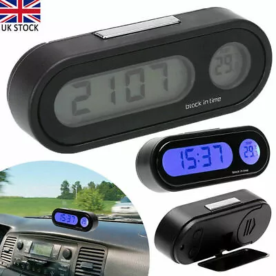 £6.39 • Buy Practical LCD Digital Car Electronic LED Time Clock Thermometer With Backlight N