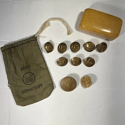 Vintage Military Brass Buttons Assortment • $20