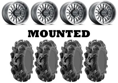 Kit 4 ITP Mammoth Mayhem Tires 32x10-14 On Method 411 Bead Grip Titanium HP1K • $2026.57