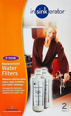 InSinkErator 43961 Hard Water Filter F-701R Replacement Filter (Twin Pack)  Wh • £94.02