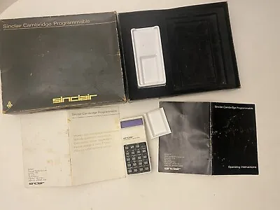 Sinclair Cambridge Programmable CalculatorBox Manual1977. • $275