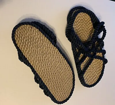 Men’s Size 12 Rope  Sandals Navy. Vegan • $35