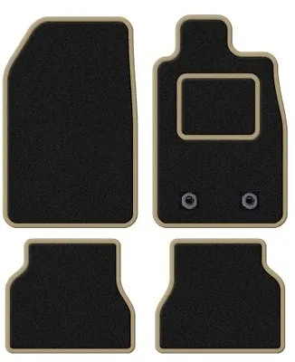 Fits Saab 9-5 2006-2010 Tailored Black Car Mats With Beige Trim • $20.19