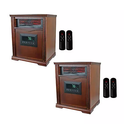 Lifesmart 4 Element 1500W Electric Infrared Quartz Indoor Space Heater (2 Pack) • $217.99
