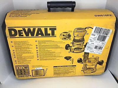💥new Sealed Box💥 Dewalt 1 3/4 Hp 120v Fixed Base & Plunge Router Kit Dw616pk • $219.95
