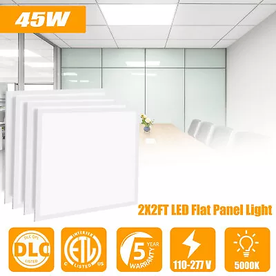 2x2 FT LED Flat Panel Troffer Light 45W 5800LM Drop Ceiling Light 5000K White • $132