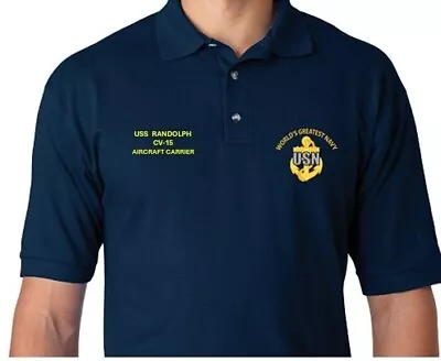 Uss Randolph  Cv-15*carrier *polos* Embroidered.officially Licensed • $74.95