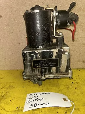 Genuine Used Mercury Mercruiser 2 Line 2-Wire Power Trim Motor Pump 105921 BB-23 • $89.85