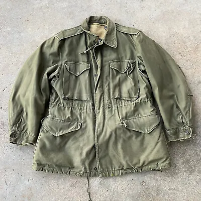 Vtg Korean War Era M-1951 M-51 Field Jacket Shell W/ Liner  Military Wool MD Reg • $199.96