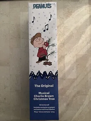 Original Charlie Brown Christmas Tree Musical 24  Tall With Linus Blanket  • $22