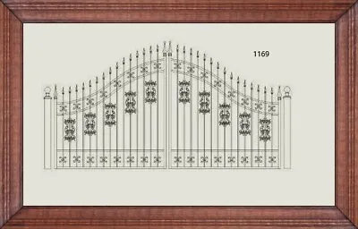 On Sale! #1169 Steel Iron Metal Driveway Entry Gate 12' Home Security Safety USA • $2790