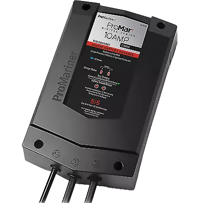 ProMariner ProMar1 DS 10 2 Banks Waterproof Battery Charger - Black • $90