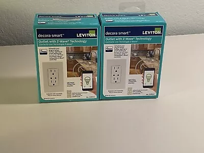 Leviton White Smart Outlet With Z-Wave Technology Lot Of 2 Model DZR15 Brand New • $29.93