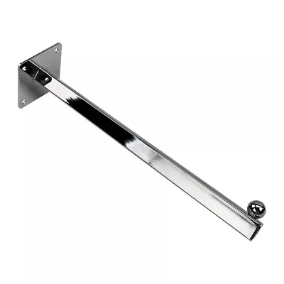 $11.99 • Buy 12  Long Chrome 1 Ball Wall Mount Waterfall Square Tube Faceout Hook