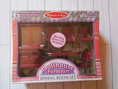 Melissa & Doug Dollhouse Furniture 6 Piece Dining Room Set #2586 New/Sealed • $36.99