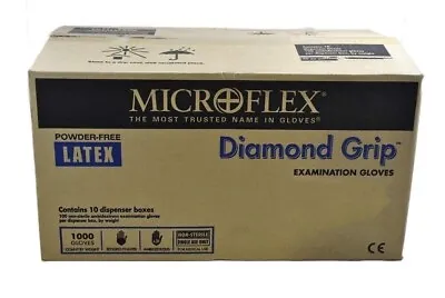 Microflex MF-300-XL Diamond Grip Powder-Free Latex Gloves Size XL Case Of 1000 • $139.95