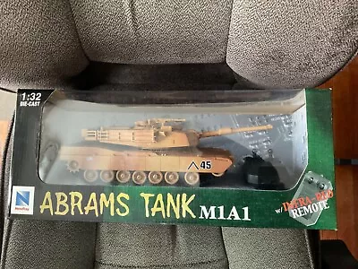 Abrams Tank Modern Armour Edition M1a1 Infra Red Remote 1:32 Die Cast Newray • $60