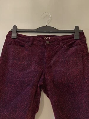 £4.99 • Buy Ann Taylor Velvet Feel Wine Coloured Jeans Size 12