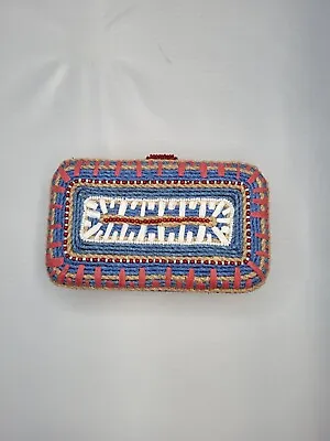 New Zara Beaded Embroidered Embellished Clutch Box Bag Chain Strap Missing 5658 • $25.34
