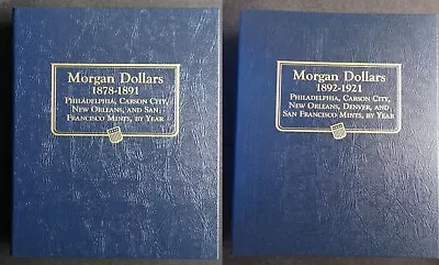 Set Of 2 Whitman Morgan Silver Dollars Coin Album Book Number 1 & 2 1878-1921  • $68.49