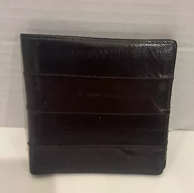 Pre-owned Men's Eel Skin Wallet- Brown • $11.99