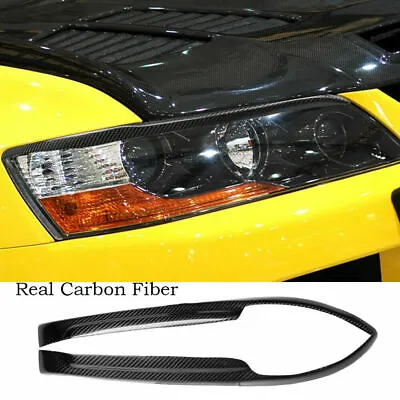 Carbon Fiber For Mitsubishi Lancer EVO 7 8 9 03-07 Headlight Eyebrow Eyelid Trim • $43.36