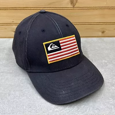 QUICKSILVER USA Patriotic Hat Ball Cap Adjustable SNAPBACK Blue Patch Logo • $12.63