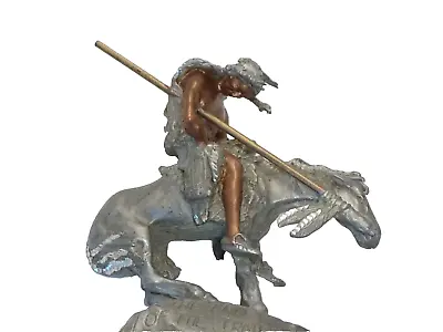 1990 Masterworks Pewter End Of The Trail Indian Native American  Figure Statue • £19.99