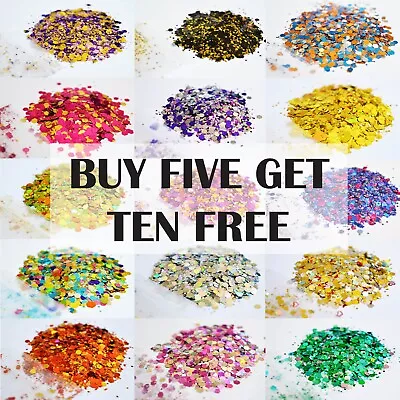 £1.19 • Buy Craft Glitter Chunky Mix Arts & Crafts, Glass, Cards, Resin 2g Buy 5 GET 10 Free