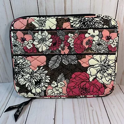 Vera Bradley Mocha Rouge Pink Brown E Reader IPad Mini Zip Case 8.5x10 EUC • $14.99