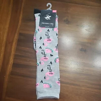 Beverly Hills Polo Club Women's/Girls Knee Highs Socks Size: 5-9 Flamingo’s • $6