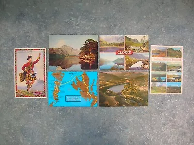 6 Old Scottish - Scotland Postcards – Glencoe Loch Maree Skye Uist Pitlochry • £5.99